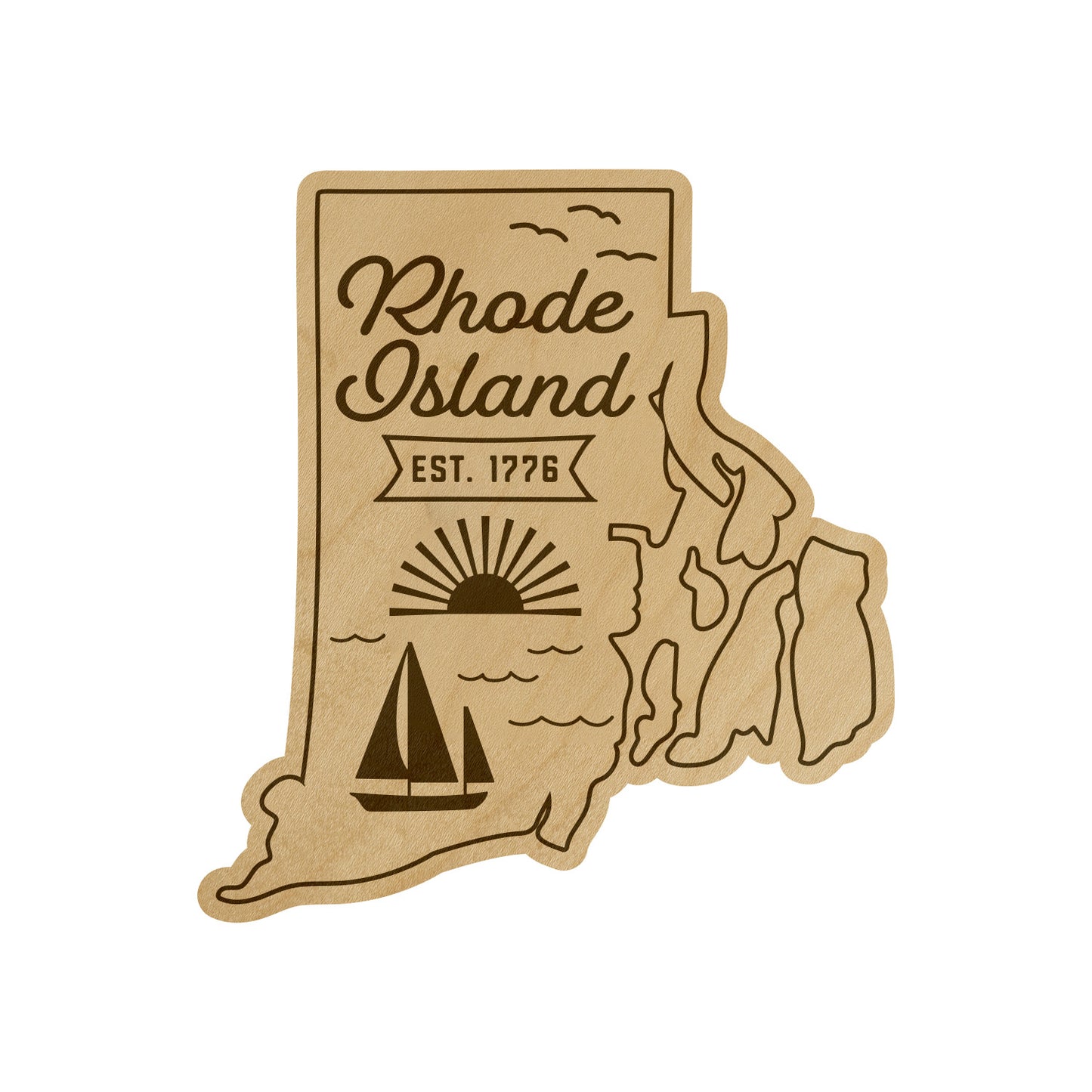 Wood State Shaped Magnets