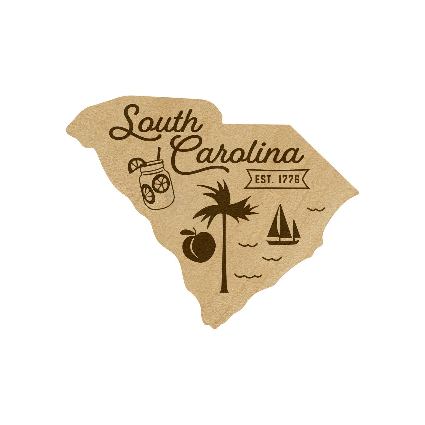 Wood State Shaped Magnets