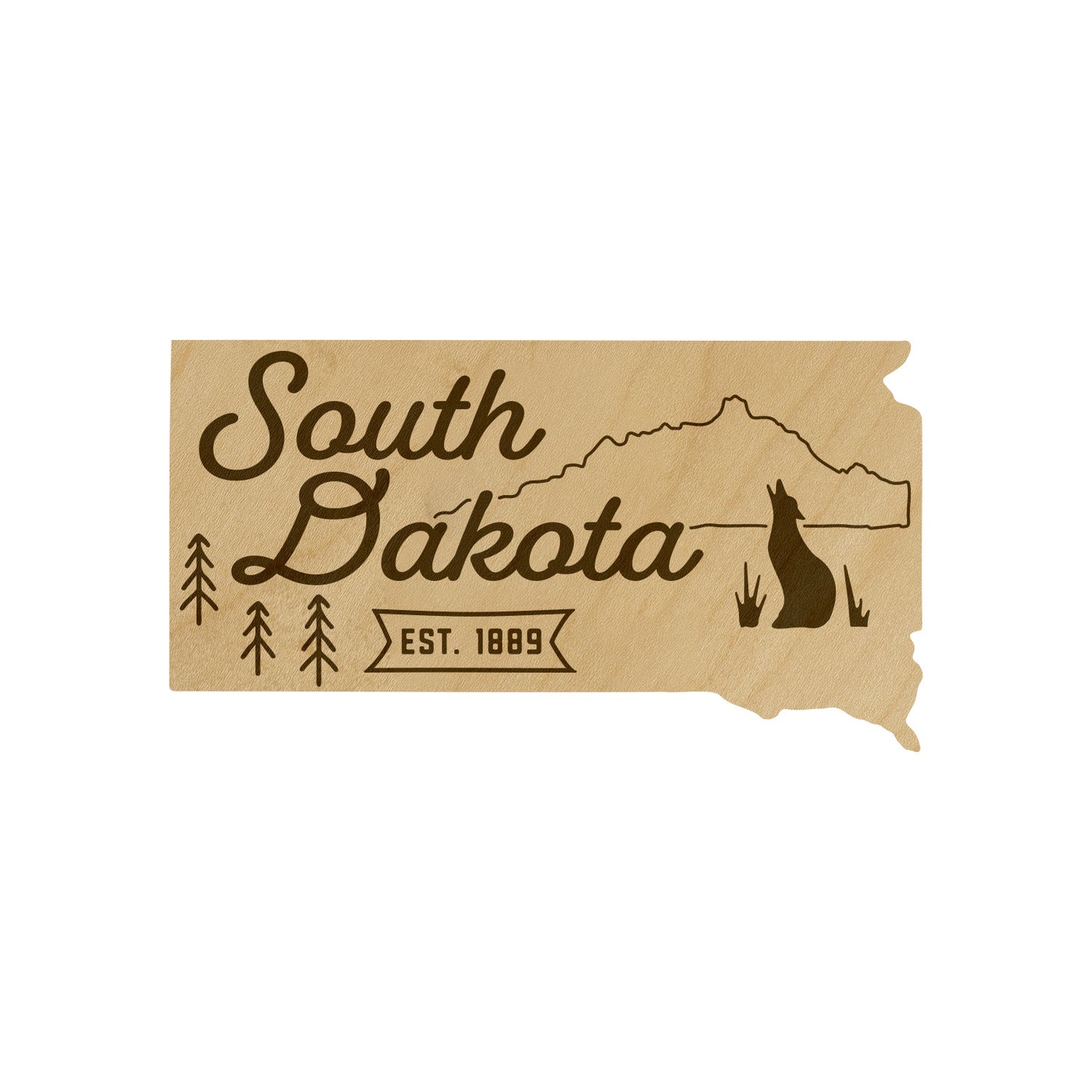 Wood State Shaped Magnets