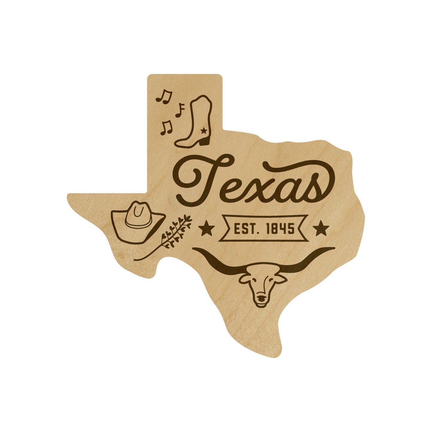 Wood State Shaped Magnets