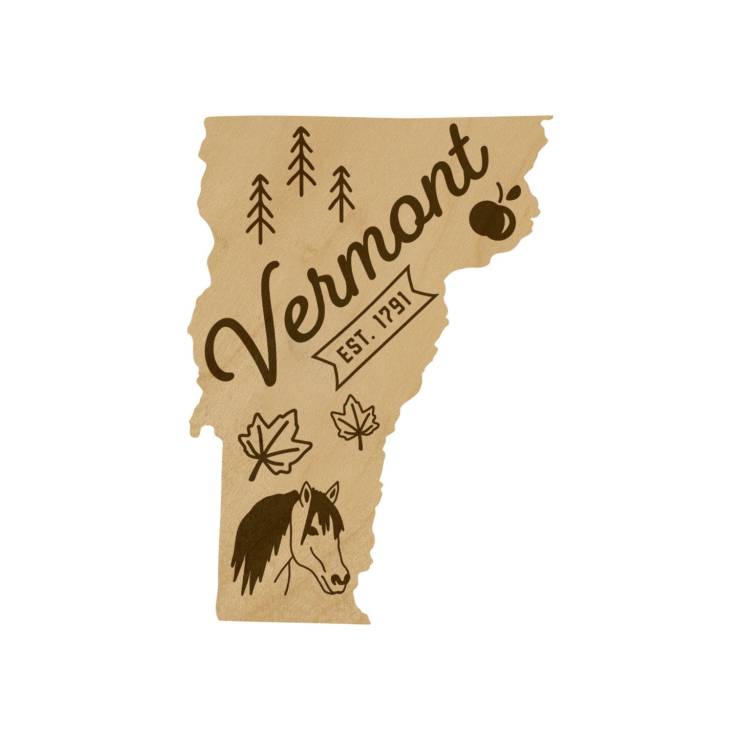 Wood State Shaped Magnets