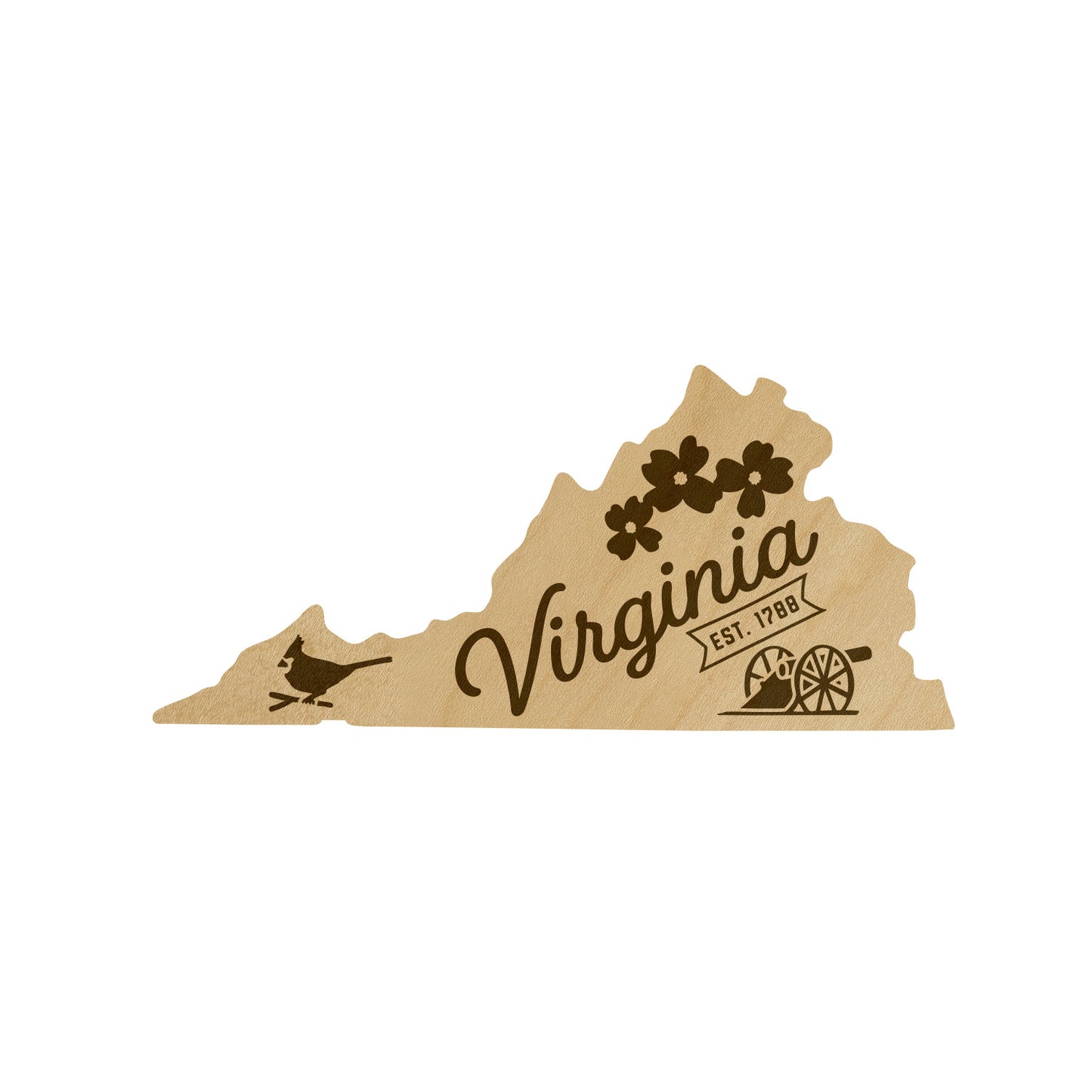 Wood State Shaped Magnets