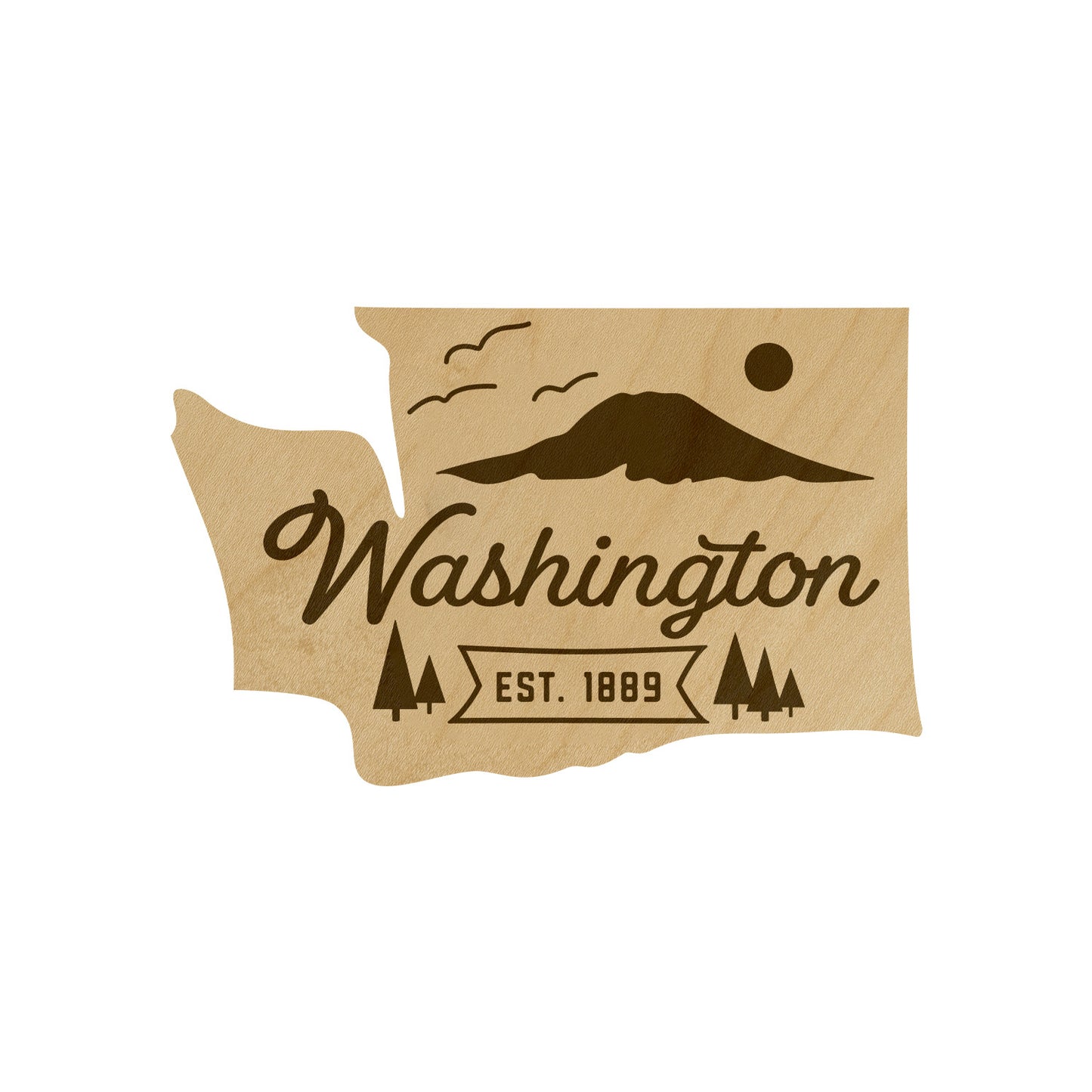 Wood State Shaped Magnets