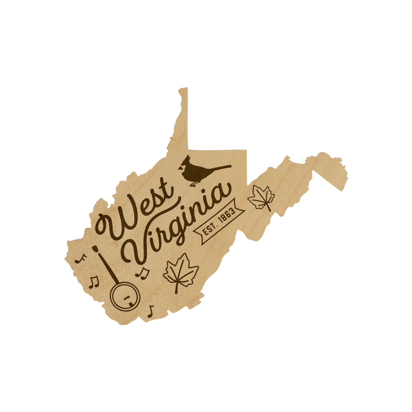 Wood State Shaped Magnets