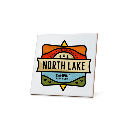 North Lake Badge Coaster
