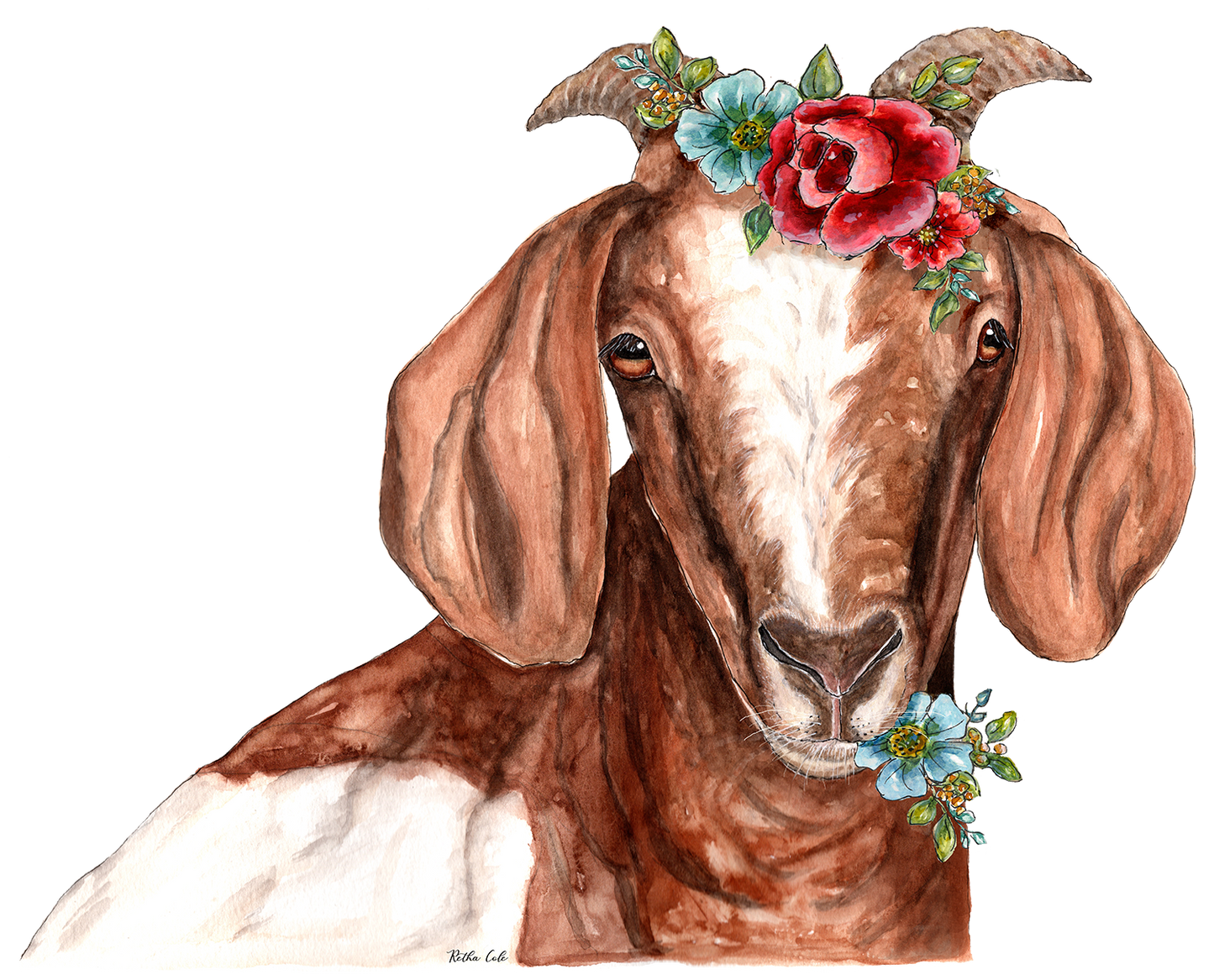 Gertie Goat Cutting Board by Retha Cole