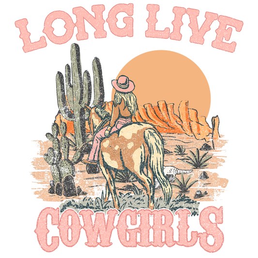 Long Live Cowgirls Western Graphic Coaster