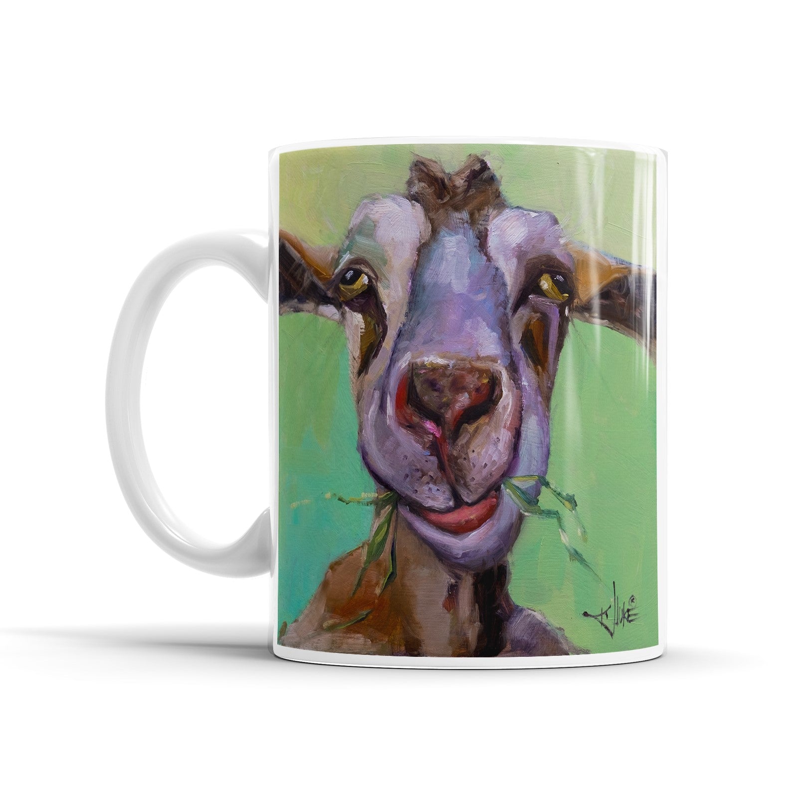 11 oz Goat Mug Art By Kristin Huke