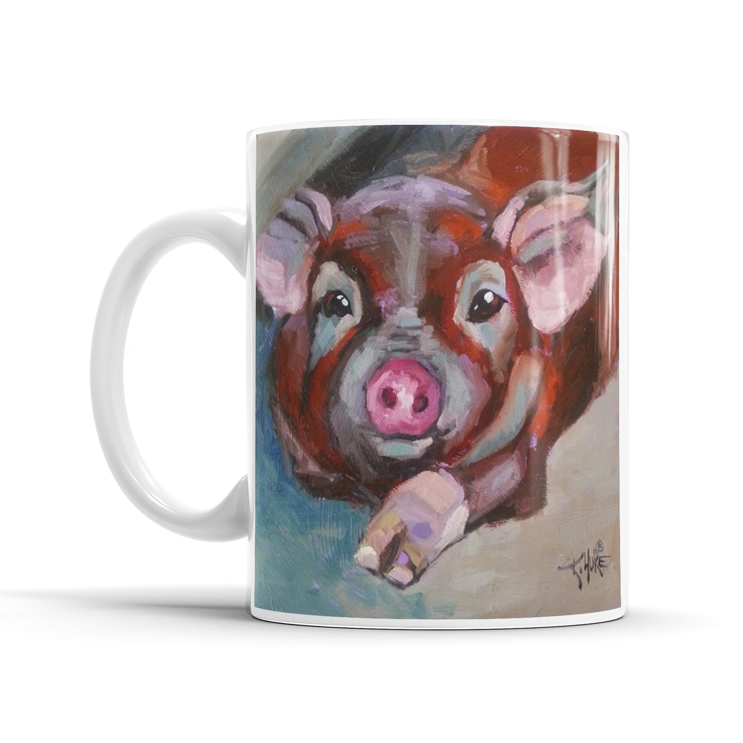 Red Pig Mug by K. Huke