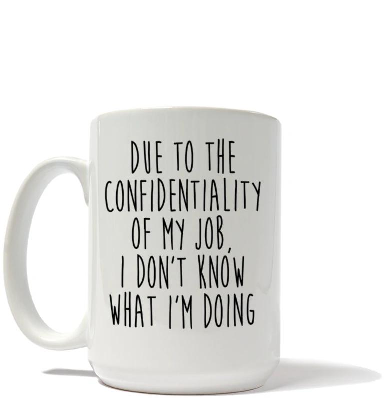 Due To The Confidentiality Of My Job Mug