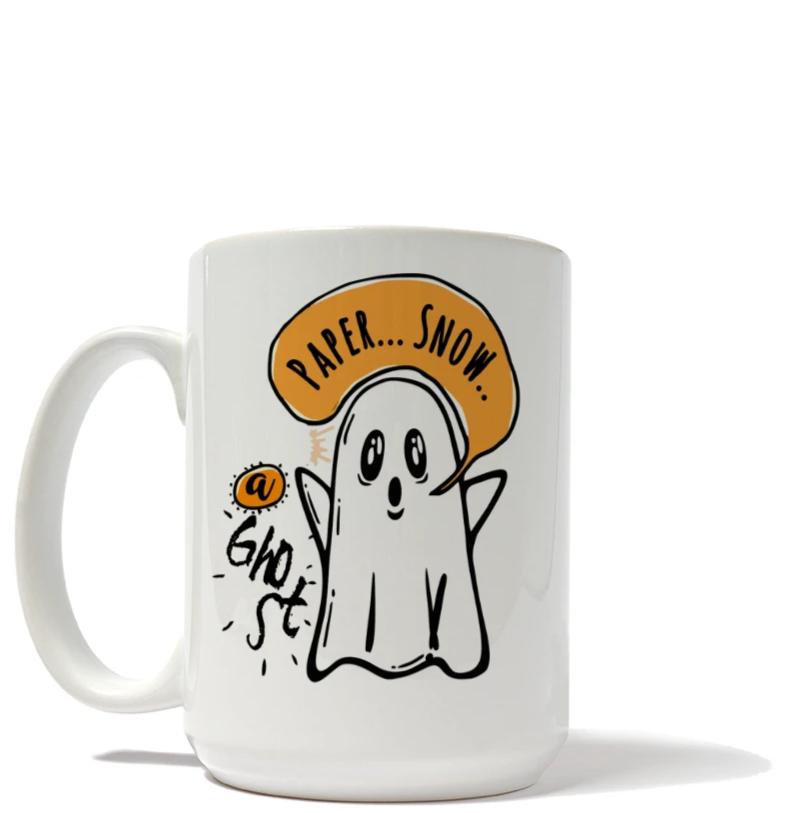 Paper Snow Ghost Mug