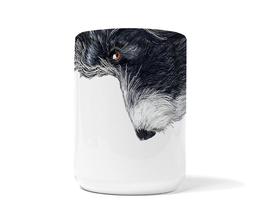 Black & White Aussie Doodle Snout Mug