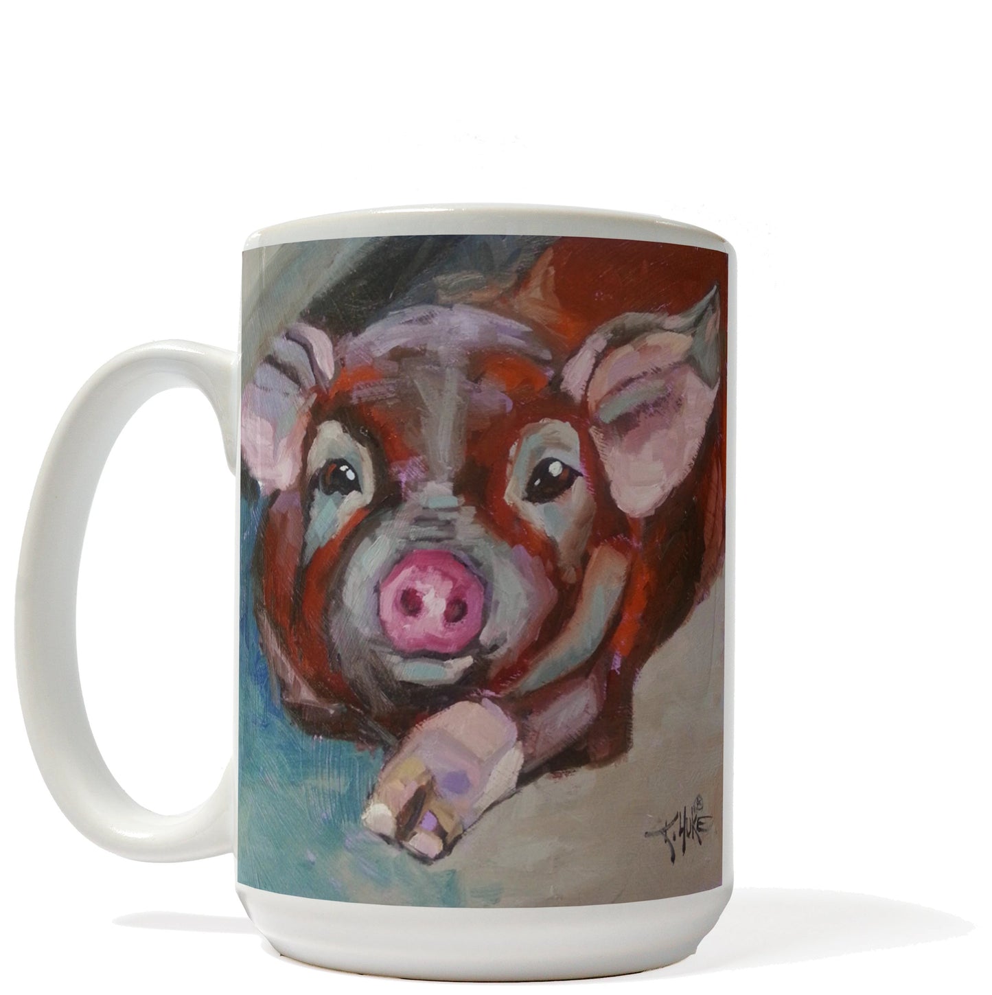 Red Pig Mug by K. Huke