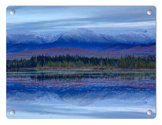 First Snow from Chery Pond Glass Panel by Chris Whiton