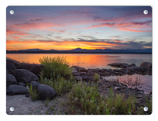 Kearsarge Sunset Glass Panel by Chris Whiton