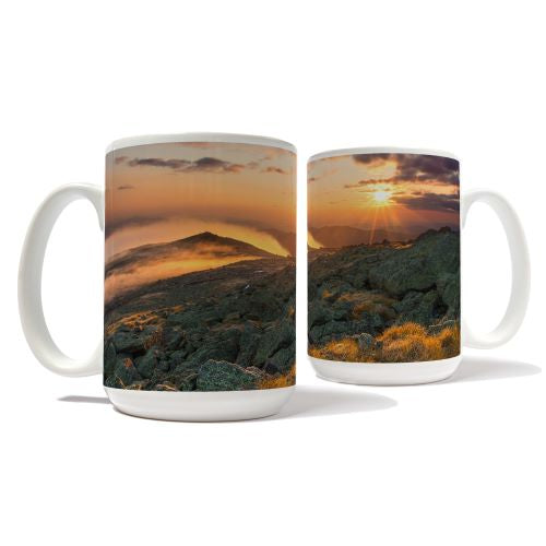 Mount Washington Morning Sunburst Mug by Chris Whiton