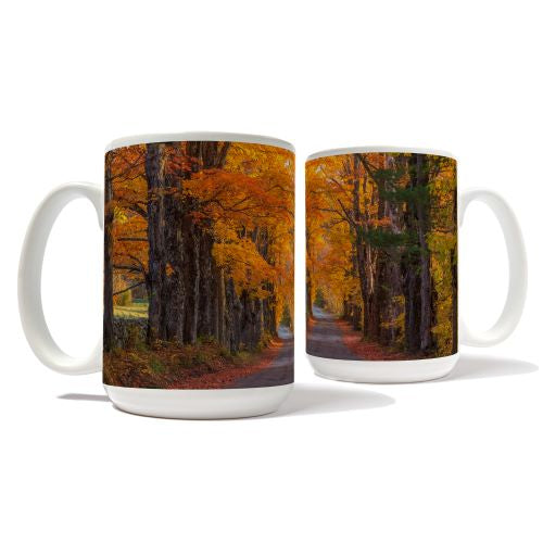 Sugar Hill Autumn Maple Road Mug by Chris Whiton