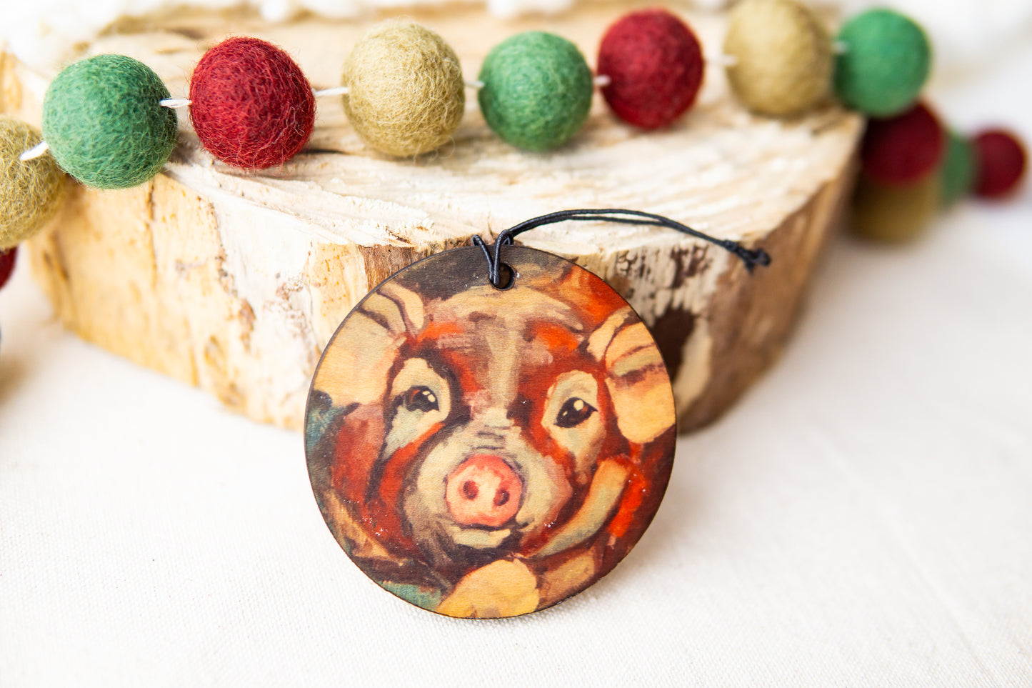 Red Pig Ornament By K. Huke