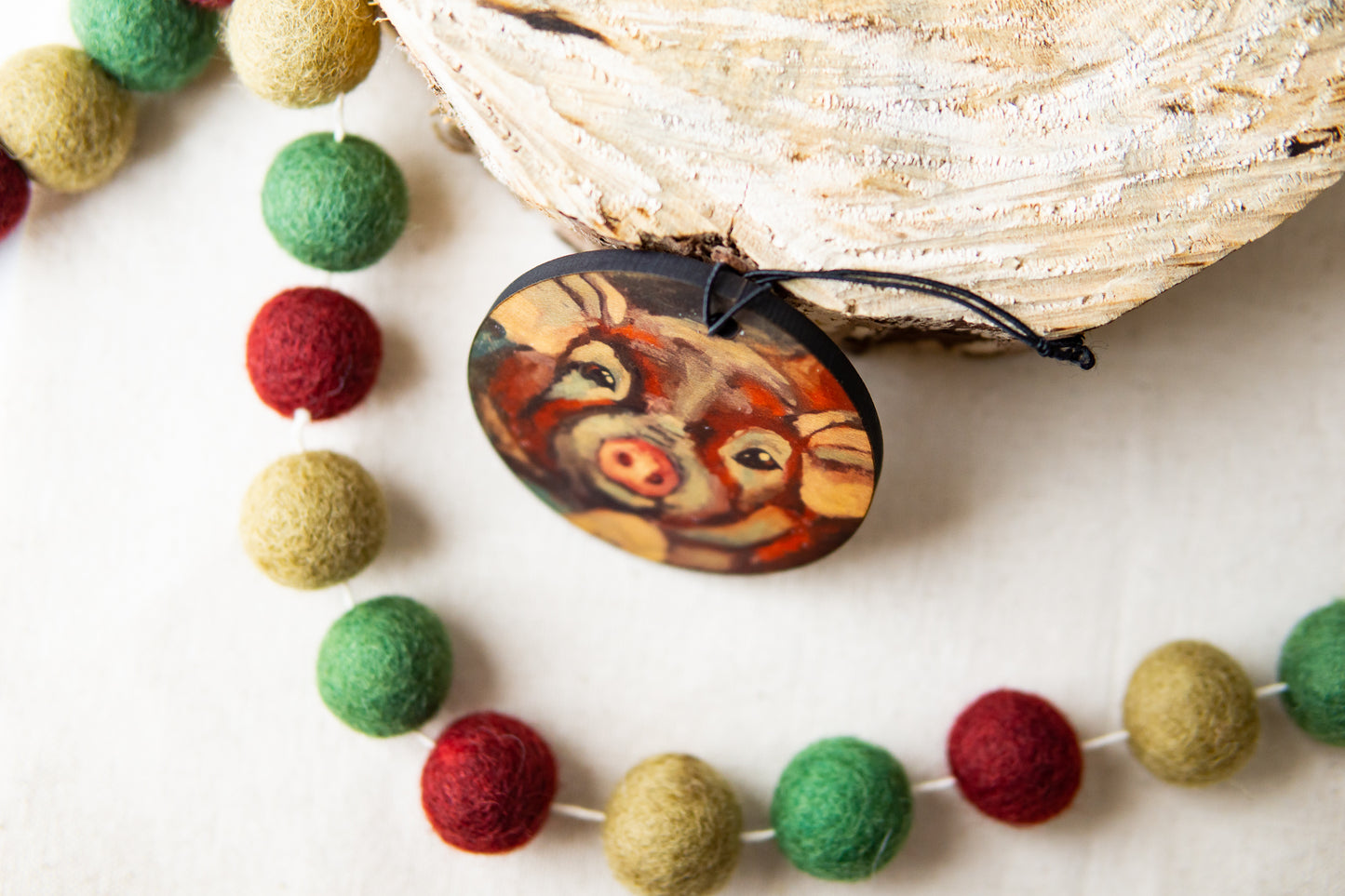 Red Pig Ornament By K. Huke