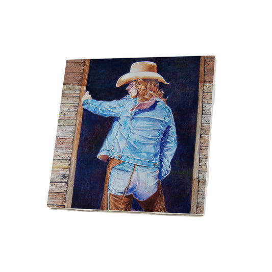 Cowgirls Forever Ceramic Coaster by Stone House of Tubac