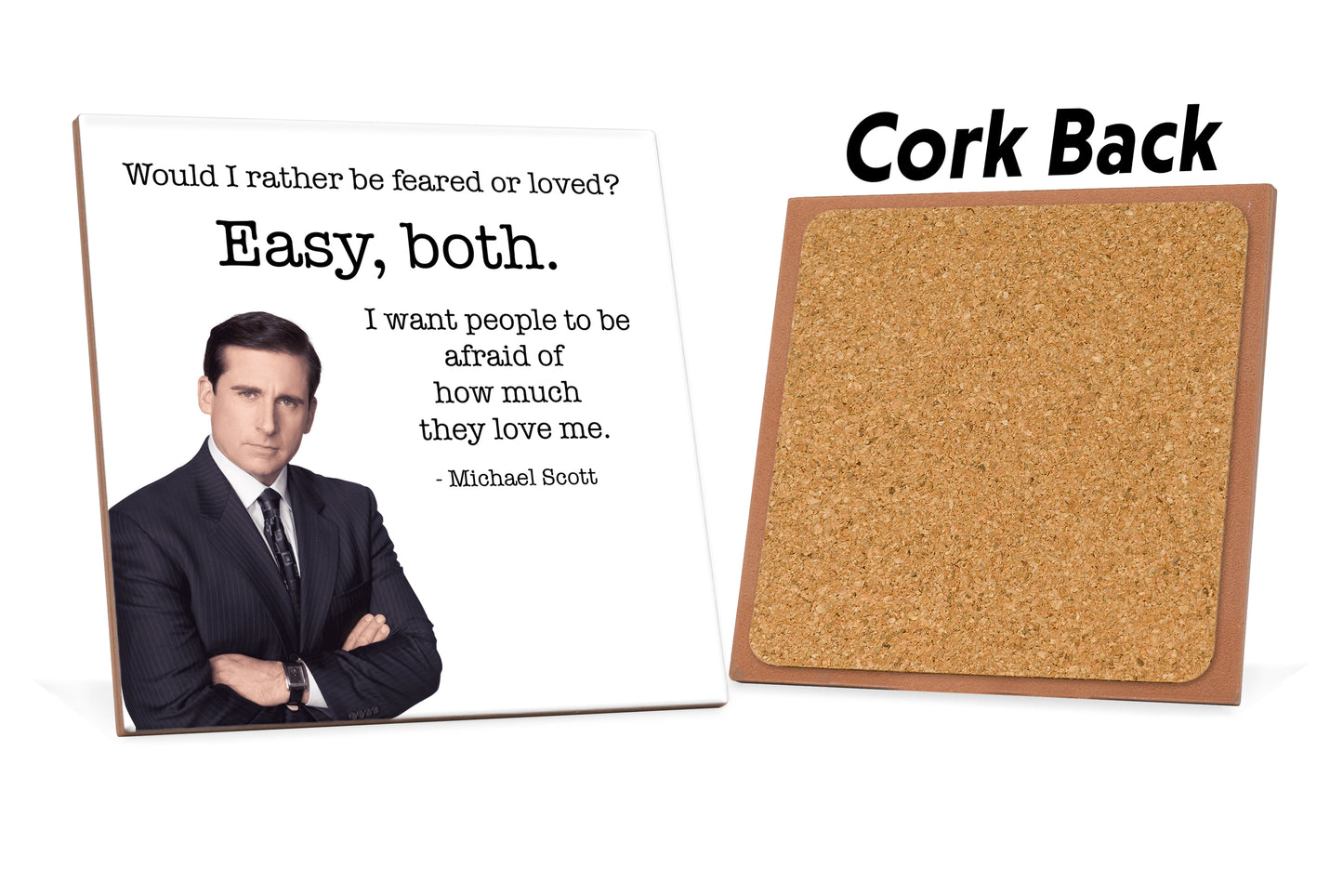 Michael Scott - Funny 4 pack Ceramic Coasters