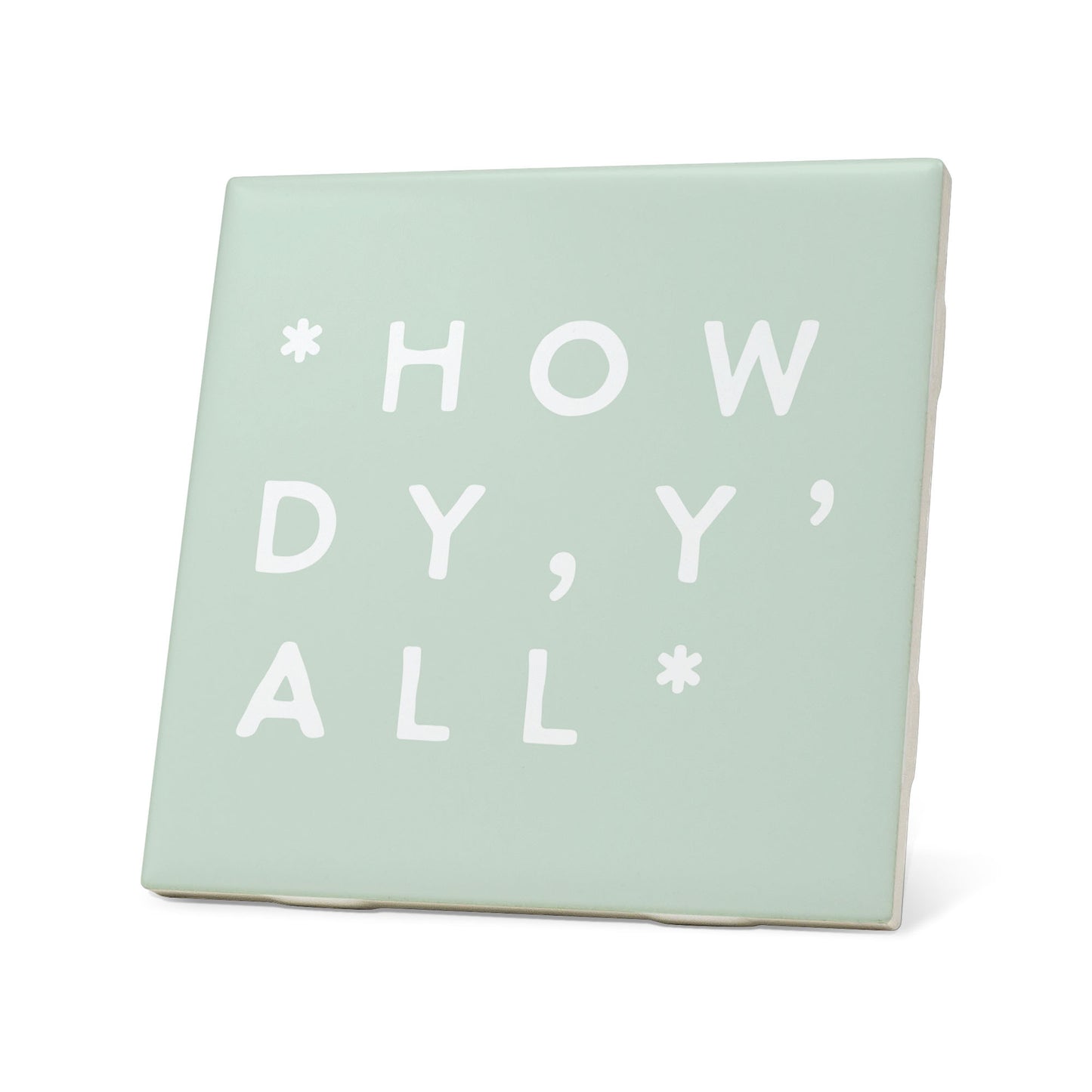 Colorblock Howdy Y'all Coaster