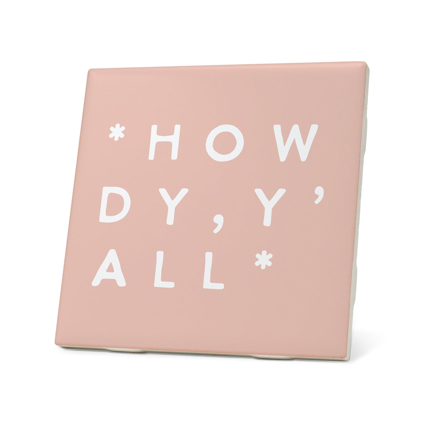 Colorblock Howdy Y'all Coaster