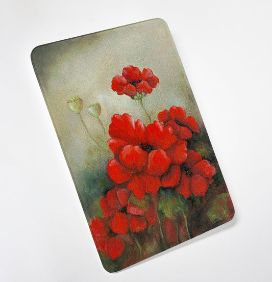 Poppies Cutting Board