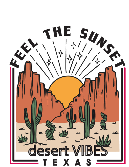 Feel The Sunset Desert Western Coaster