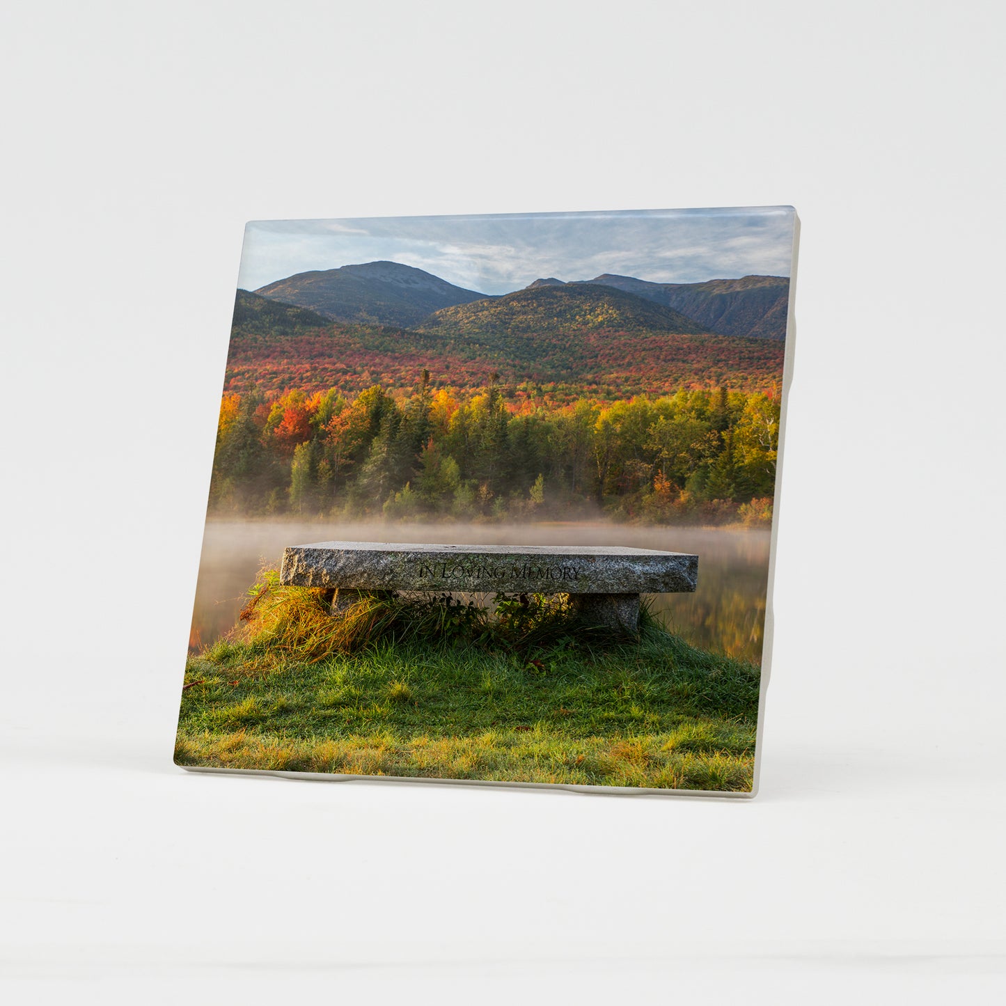 Misty Foliage Memories Ceramic Coaster by Chris Whiton