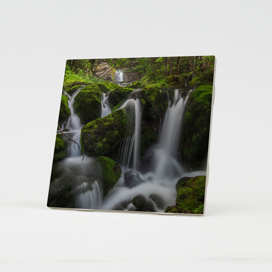 Mossy Falls Ceramic Coaster by Chris Whiton