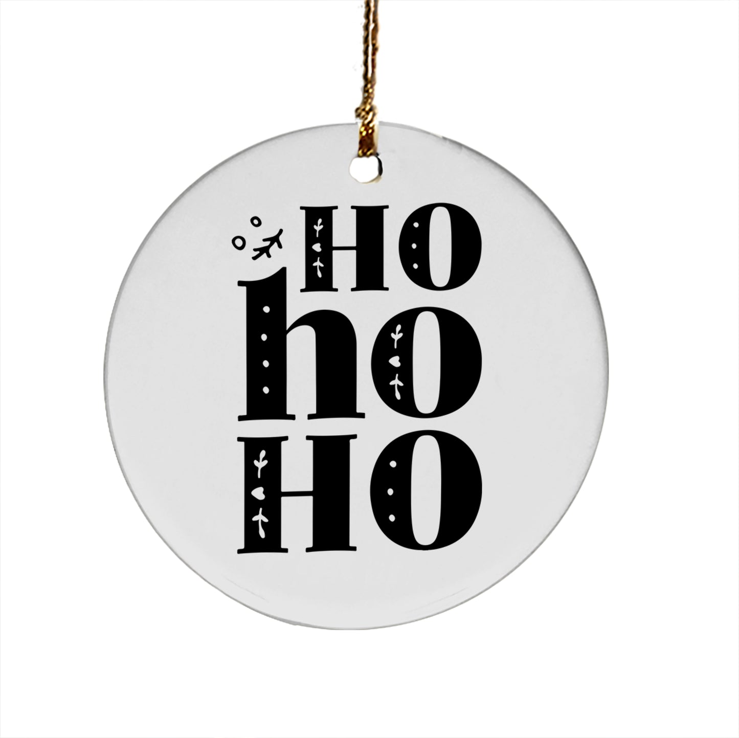 Ho Ho Ho Ceramic Ornament