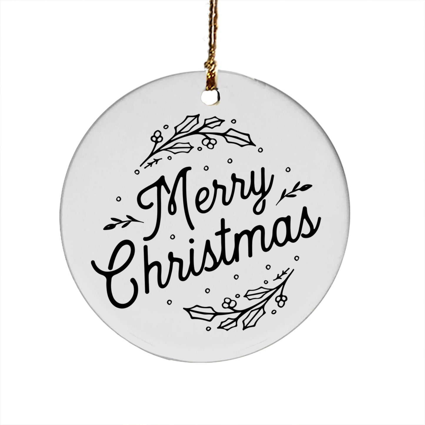 Merry Christmas Ceramic Ornament