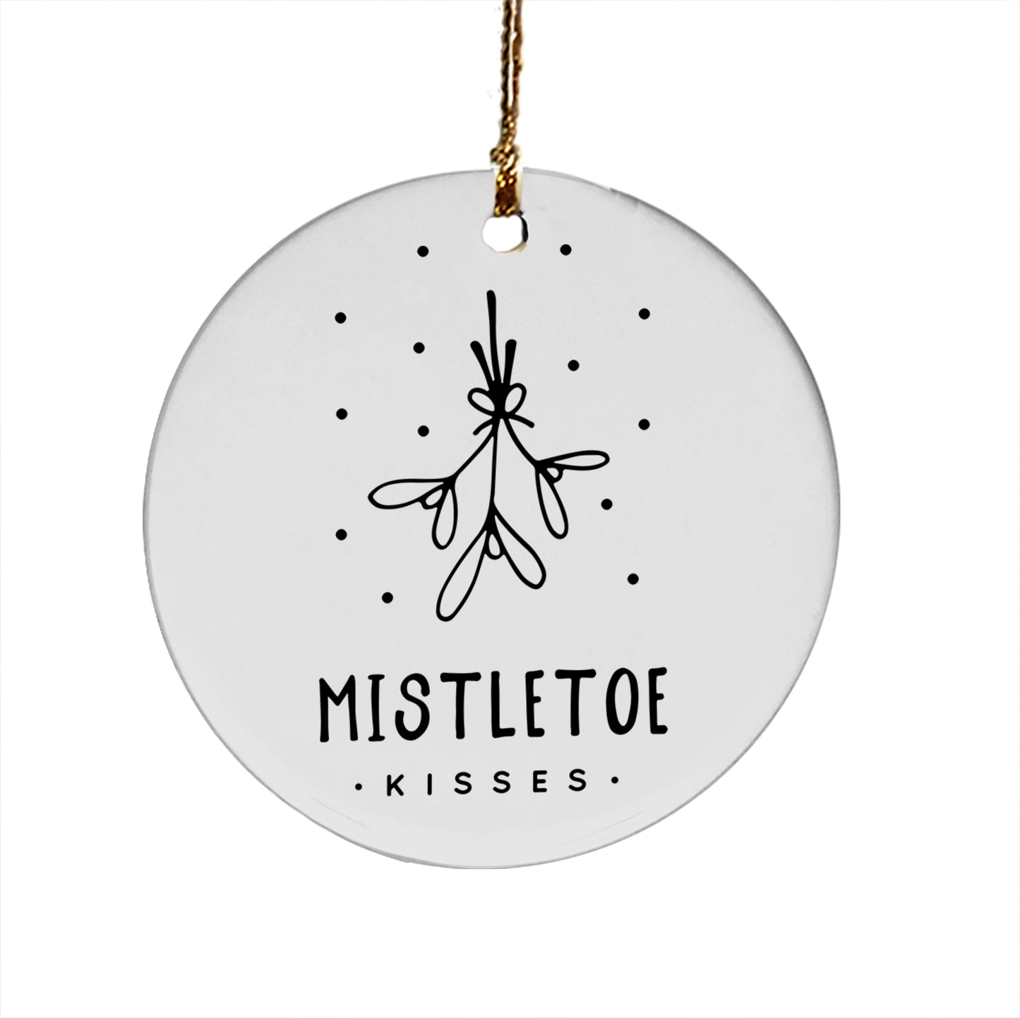 Mistletoe Kisses Ceramic Ornament
