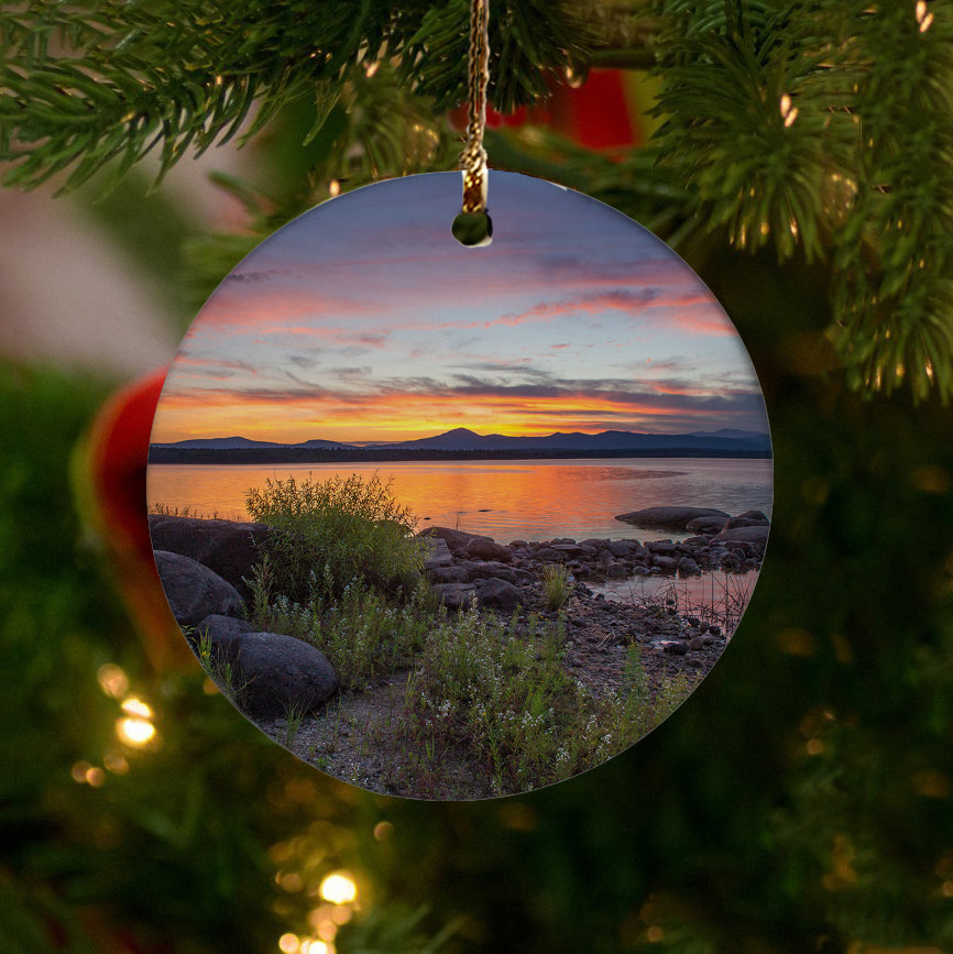 Kearsarge Sunset Ornament by Chris Whiton