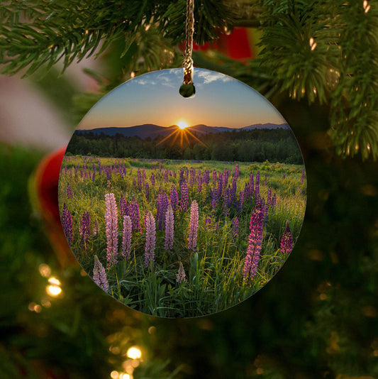 Lupine Sunrise Ornament by Chris Whiton