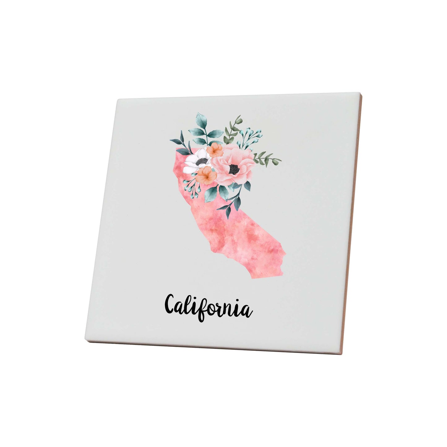 Floral Home State Coaster