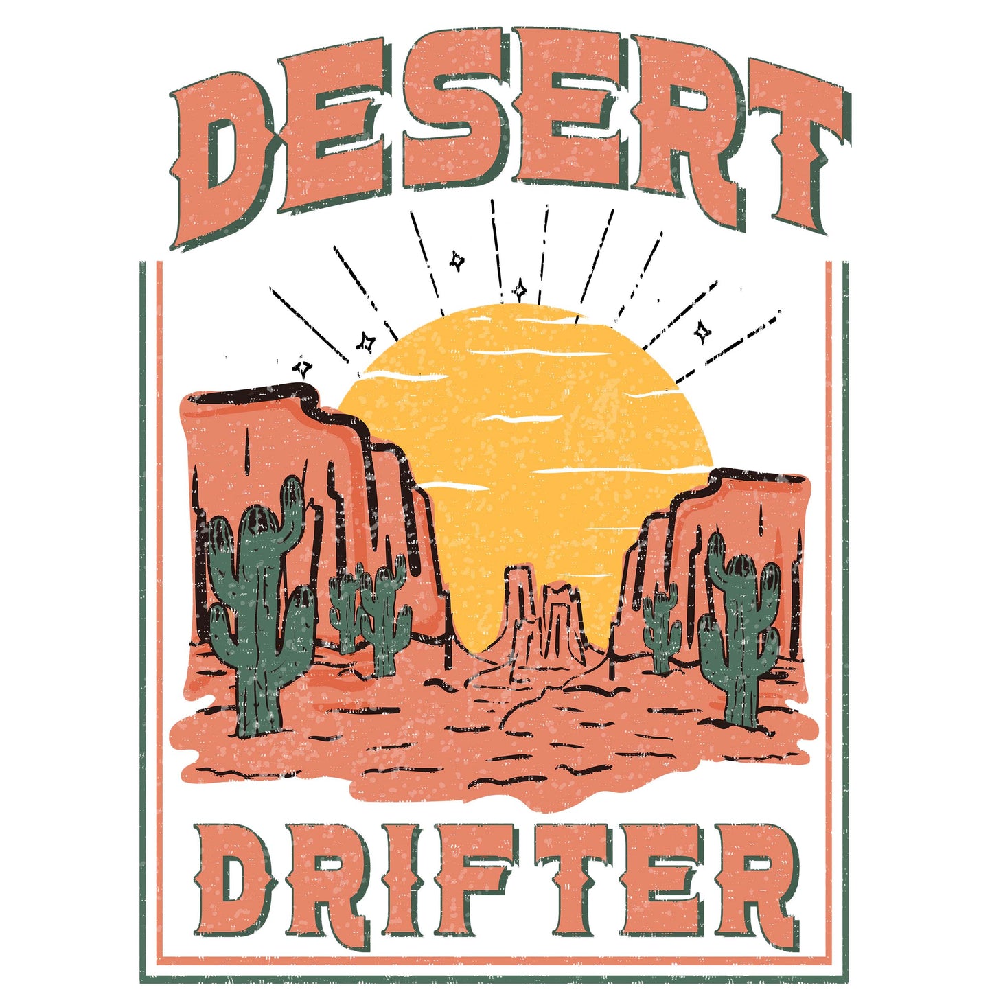 Desert Drifter Western Graphic Coaster