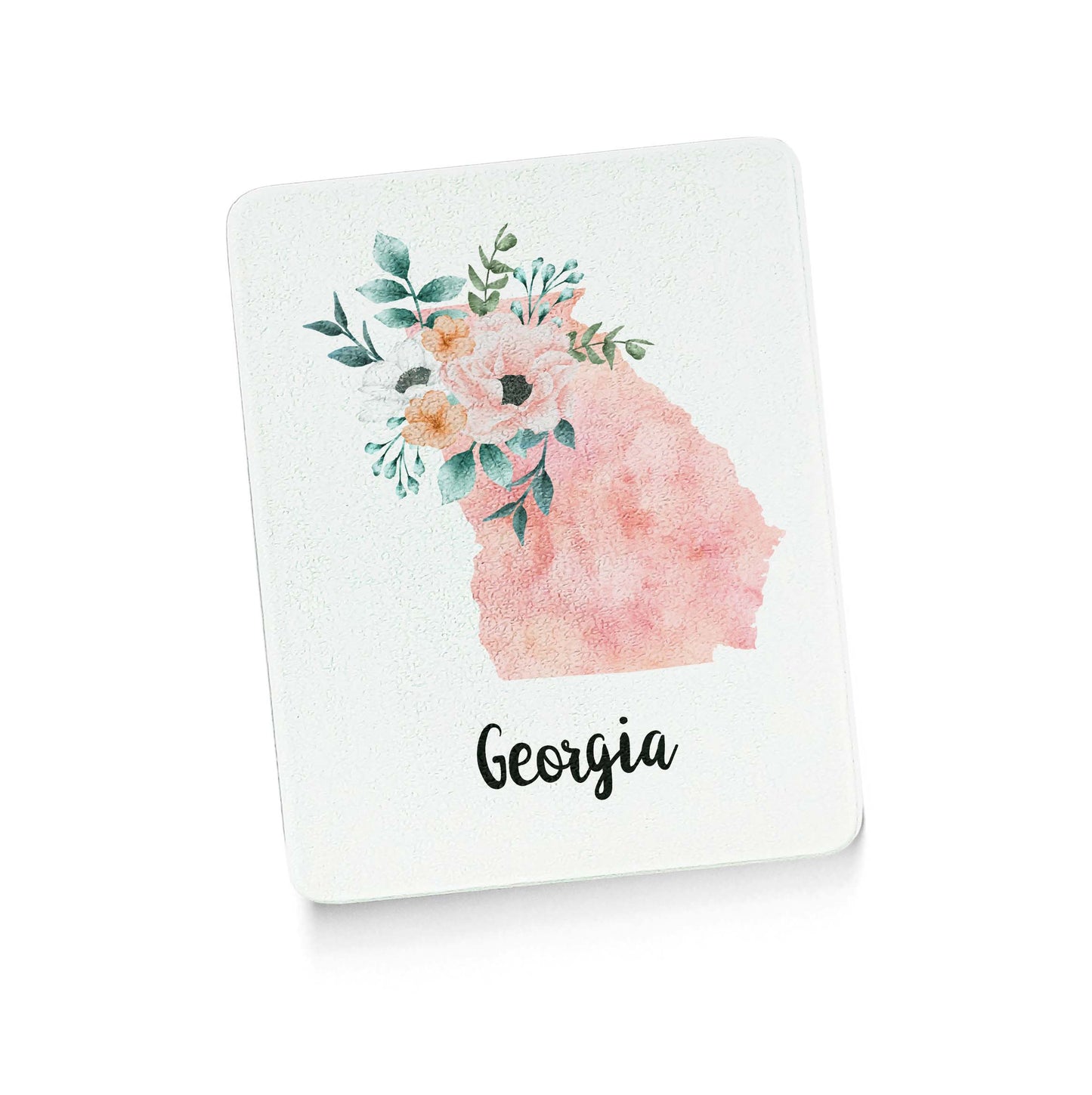 Floral Home State Cutting Board