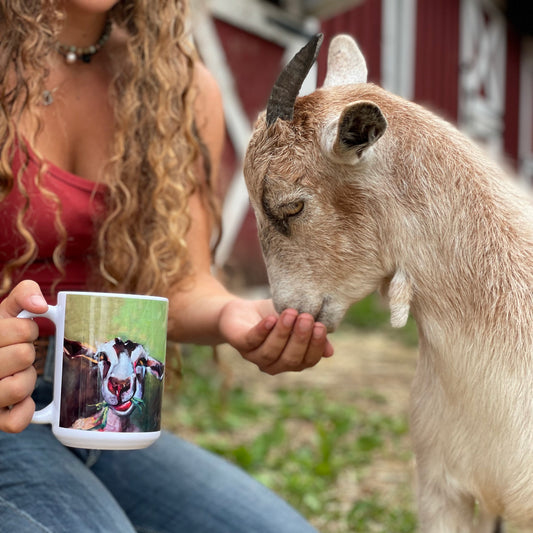 Bright Goat Mug By K. Huke