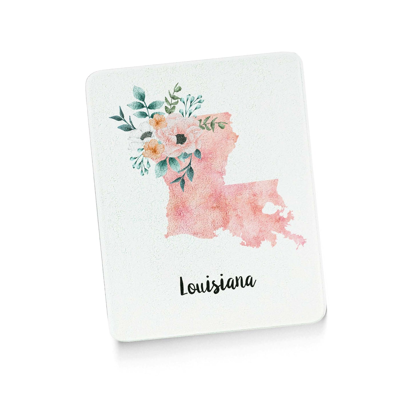 Floral Home State Cutting Board