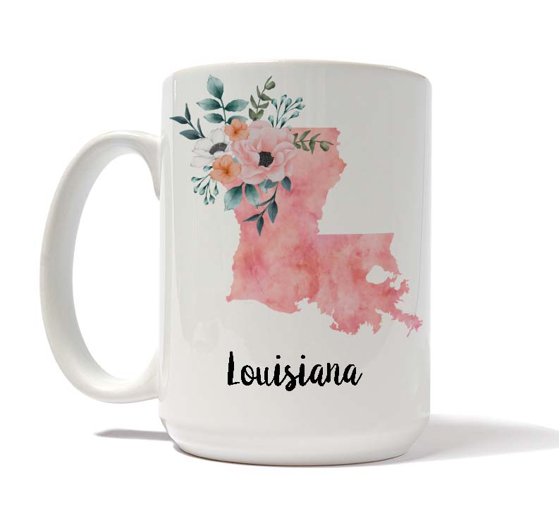 Floral Home State Mug