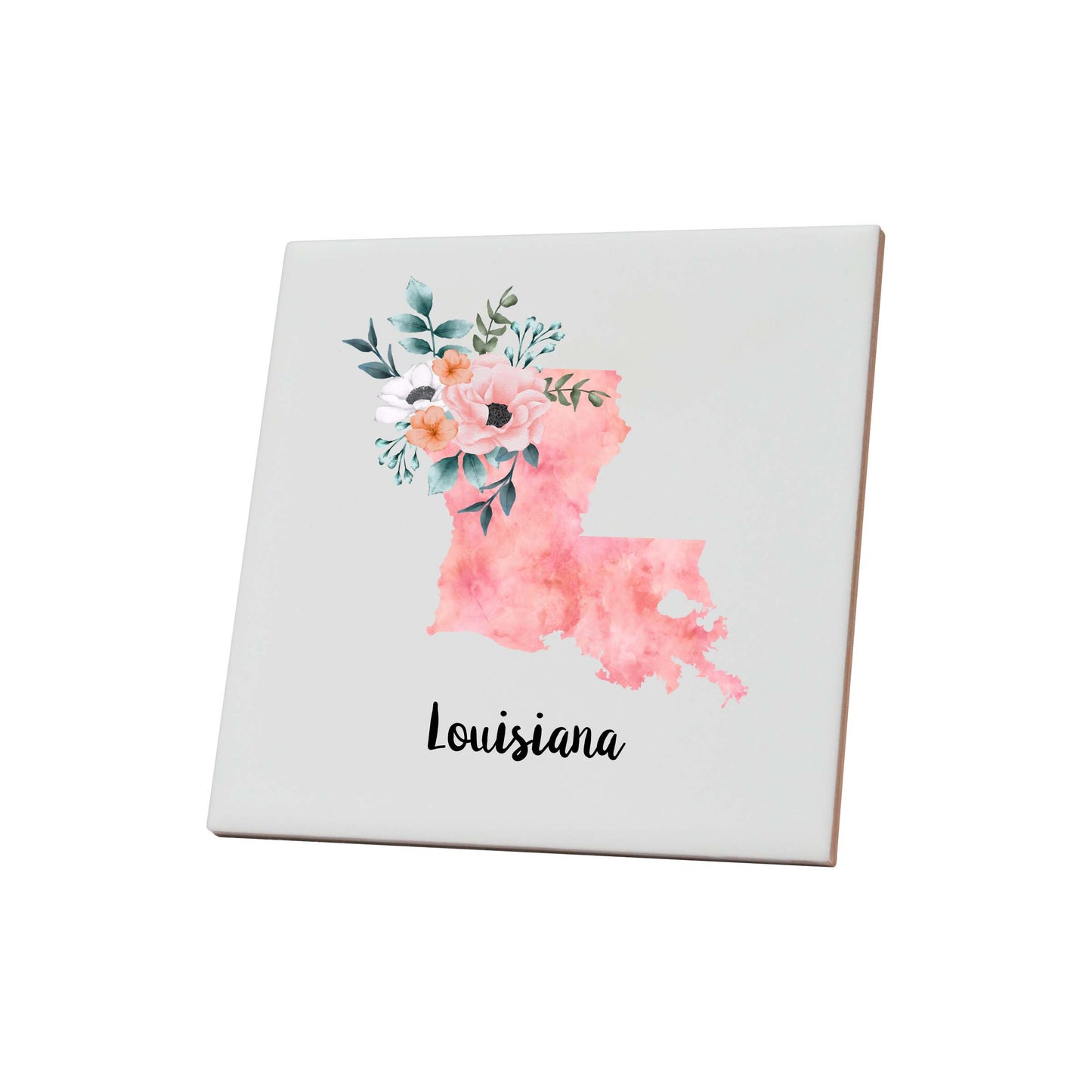 Floral Home State Coaster