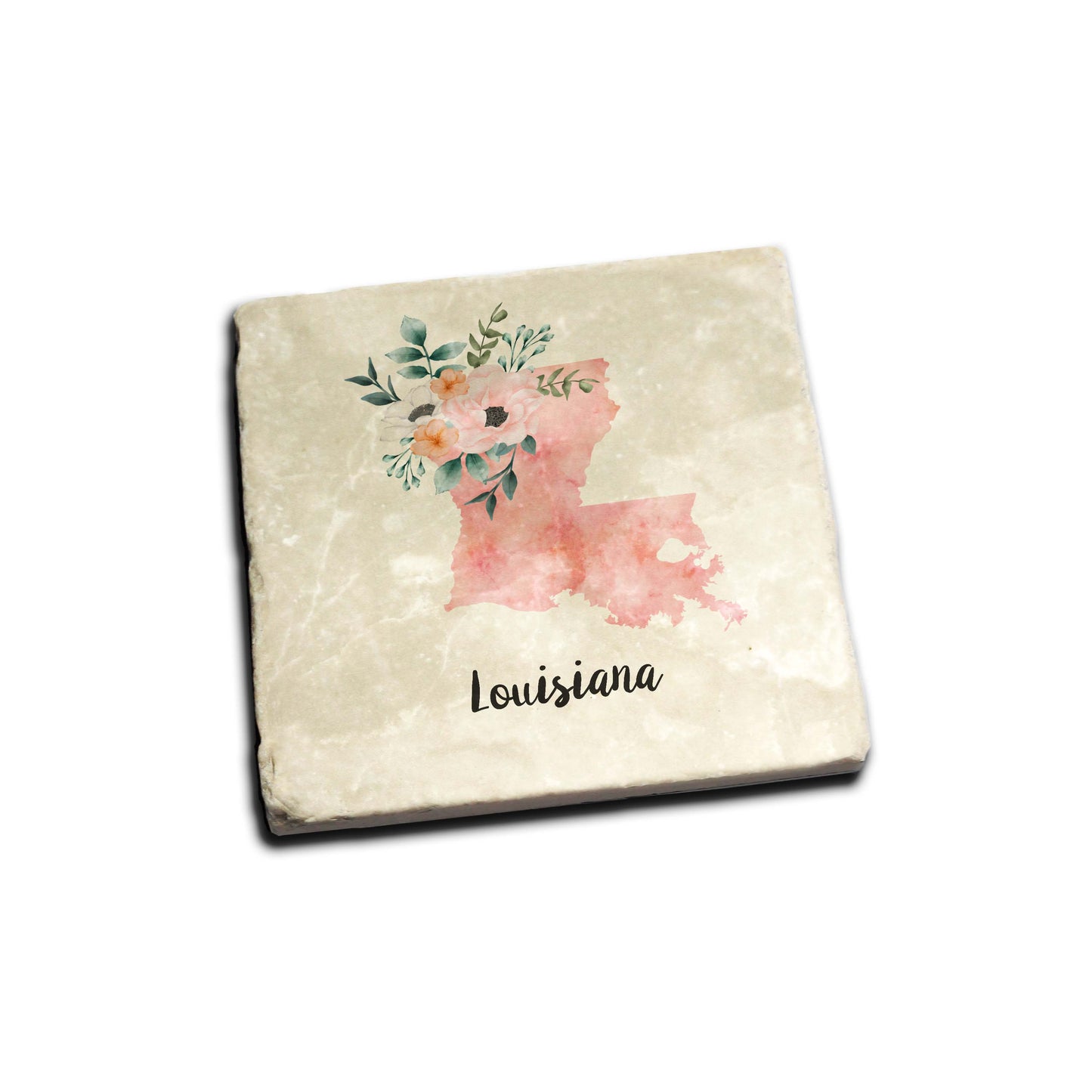Floral Home State Coaster