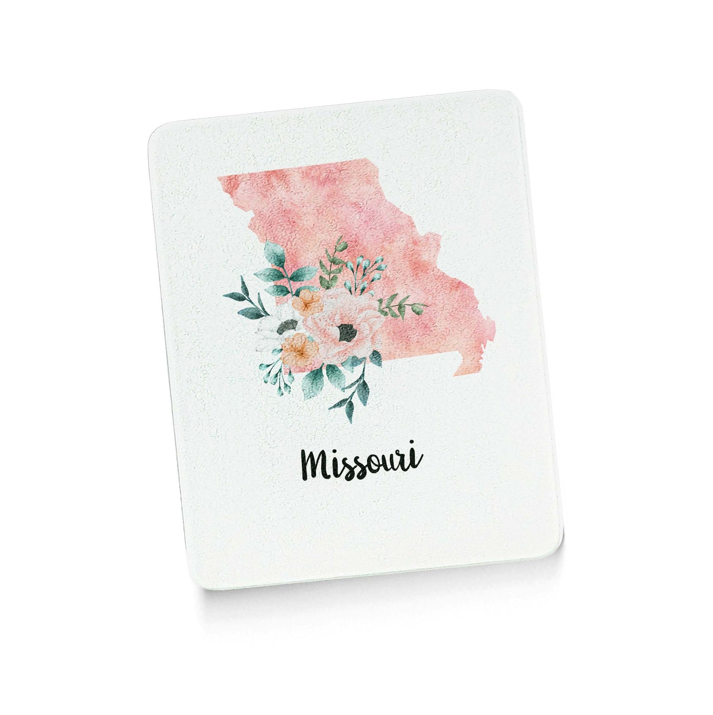 Floral Home State Cutting Board
