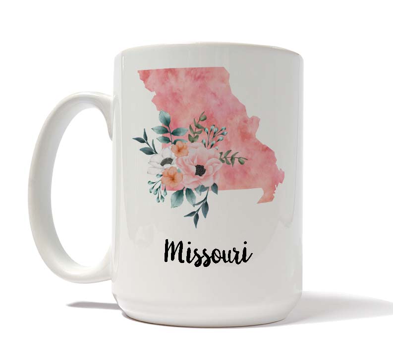 Floral Home State Mug