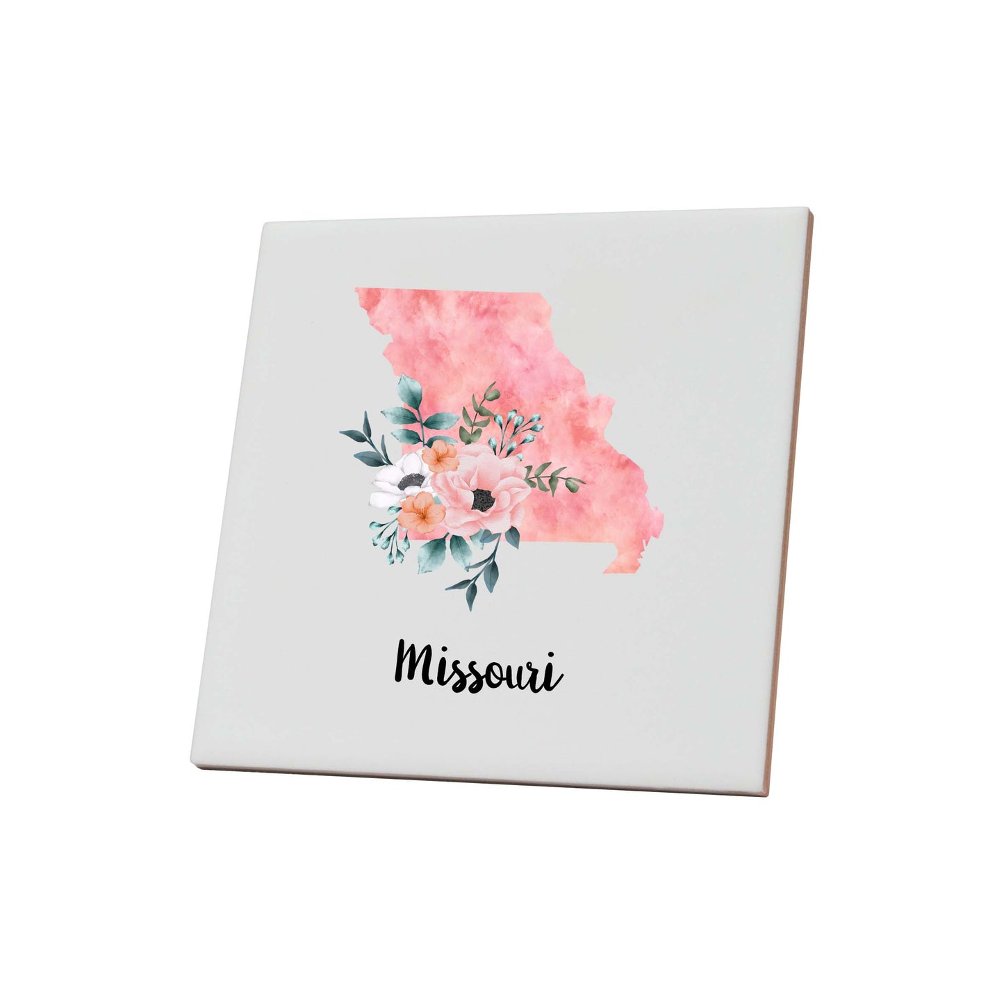 Floral Home State Coaster