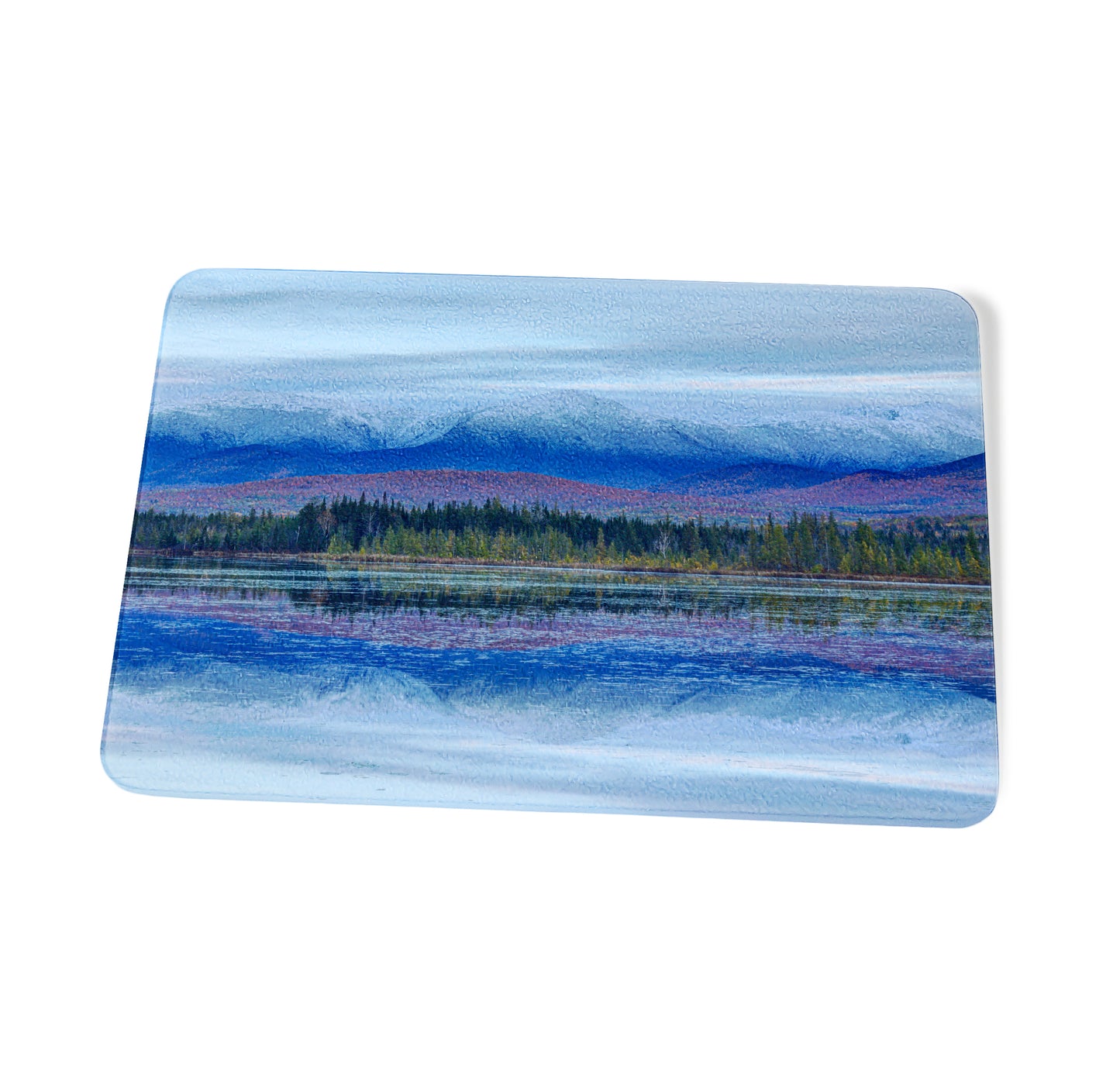 First Snow from Cherry Pond Cutting Board by Chris Whiton