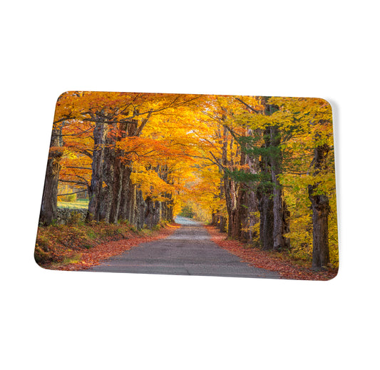 Sugar Hill Autumn Maple Road Cutting Board by Chris Whiton