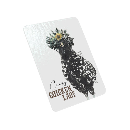 Crazy Chicken Lady By Dolly Estelle Cutting Board